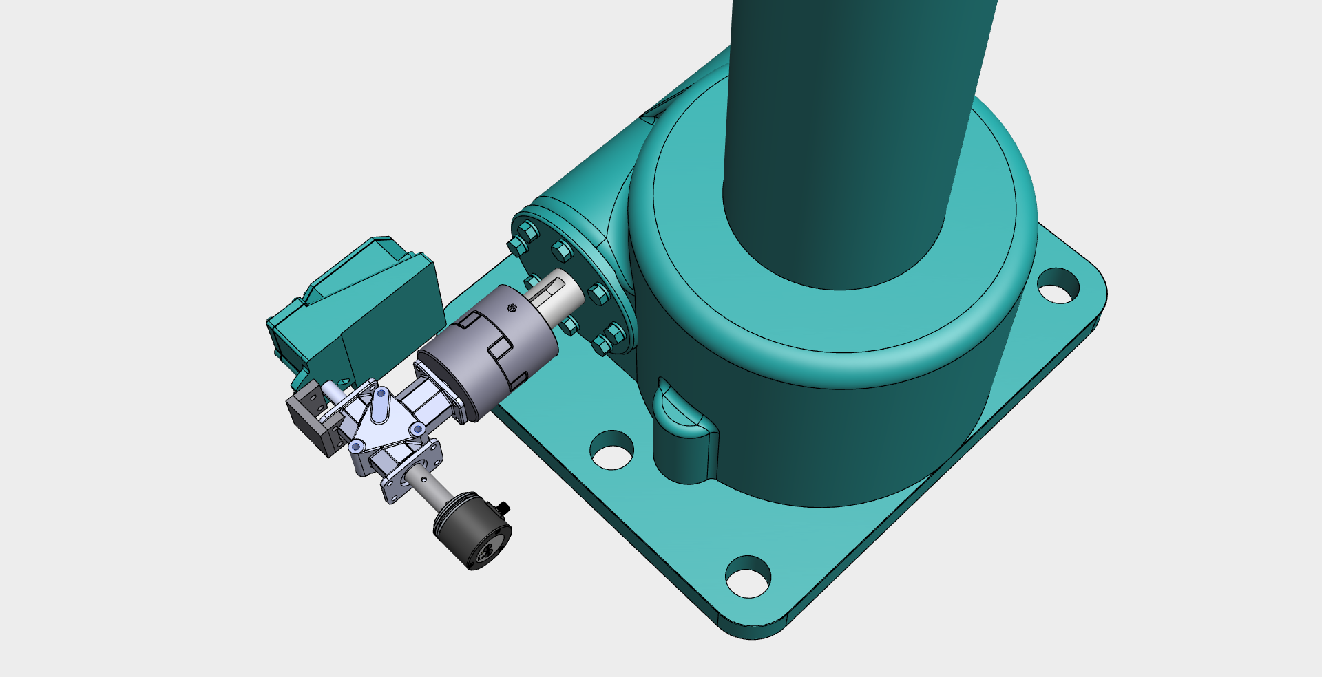 Joyce Dayton screw jack with encoder, coupling, and limit switch